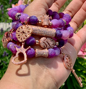 Purple on sale agate beads